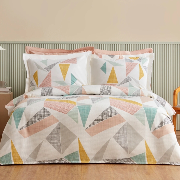 3 Pieces Lenny 160 x 220 cm Cotton Single Pique Set - Multicolor