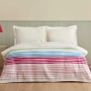 160 x 220 cm Elvis Cotton Single Pique - Indigo / Green / Pink