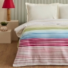 160 x 220 cm Elvis Cotton Single Pique - Indigo / Green / Pink