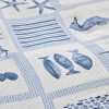 160 x 220 cm Lauren Cotton Single Pique - Indigo / White
