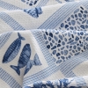 160 x 220 cm Lauren Cotton Single Pique - Indigo / White