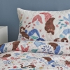 2 Pieces Young Mermaid 160 x 230 cm Single Bedspread Set - Multicolor