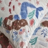 2 Pieces Young Mermaid 160 x 230 cm Single Bedspread Set - Multicolor