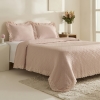 3 Pieces Arya 240 x 250 cm Double Bedspread Set - Powder