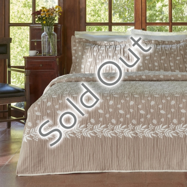 3 Pieces Sasil 240 x 250 cm Double Bedspread Set - Beige