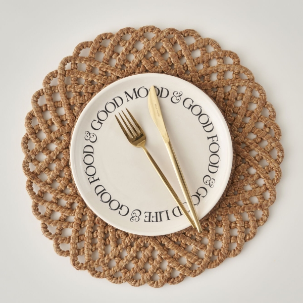 Doria Knitted 35 cm Placemat - Brown