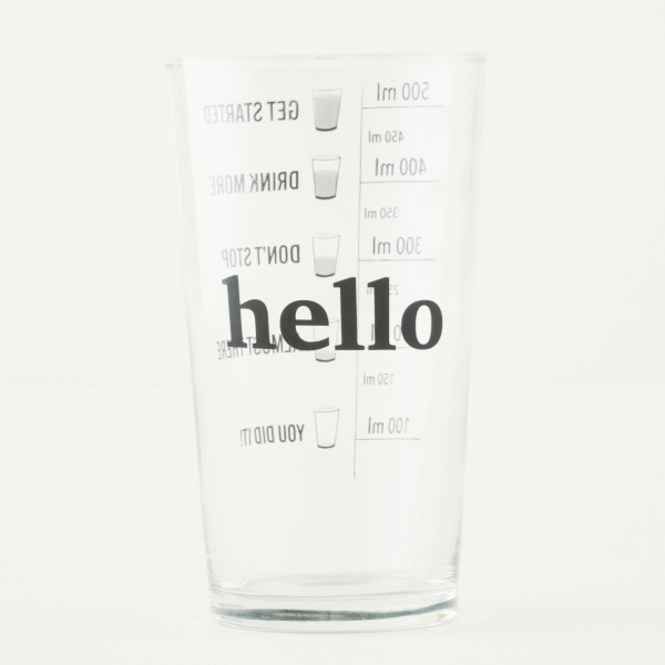 Hello 570 ml Soft Drink Glass - Black