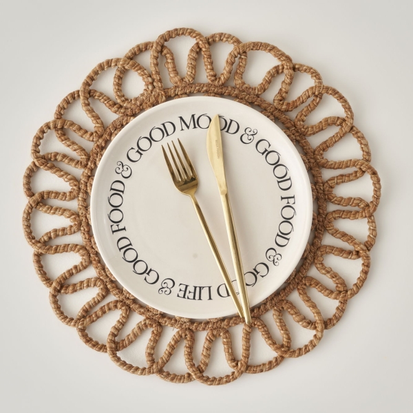 Rosy Knit 35 cm Placemat - Brown