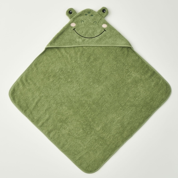 75 x 75 cm Frog Cotton Swaddle Towel - Green