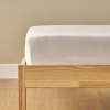180 x 200 x 35 cm Cotton Satin King Size Fitted Sheet - White