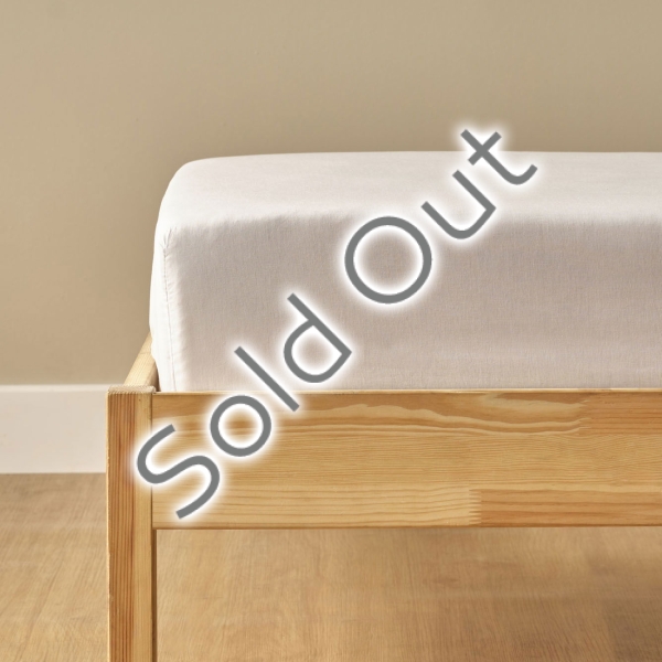 180 x 200 x 35 cm Cotton Satin King Size Fitted Sheet - White