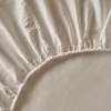 180 x 200 x 35 cm Cotton Satin King Size Fitted Sheet - White