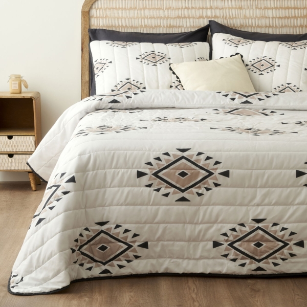 3 Pieces Nora Quilted Multi-Purpose 240 x 220 cm Double Bedspread Set - Multicolor