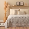 150 x 220 cm Anchal Cotton Single Printed Pique - Anthracite