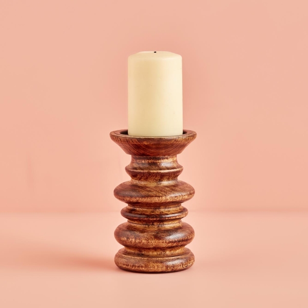 Woody Mango Tree 10 x 10 x 15 cm Candle Holder - Brown