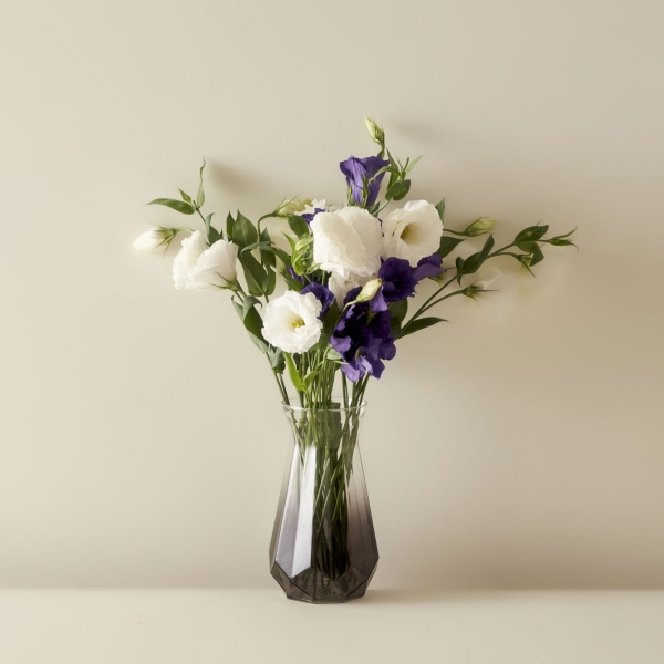 Linda 11 x 20 cm Glass Vase - Anthracite