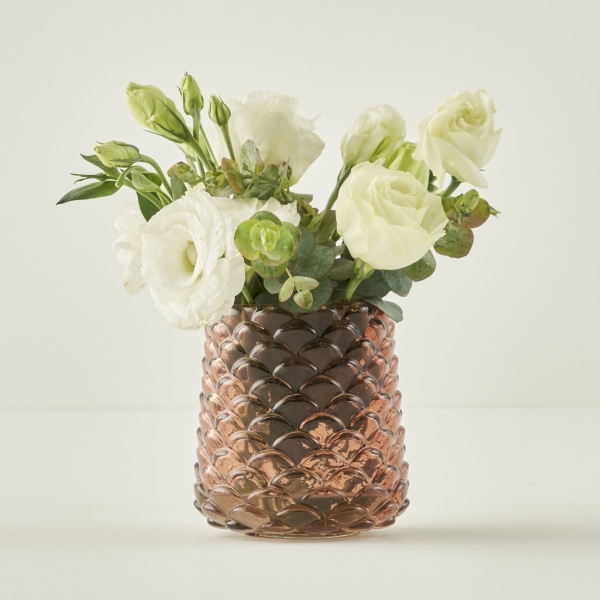 Irene 11.5 x 11.5 x 3 cm Glass Vase - Brown