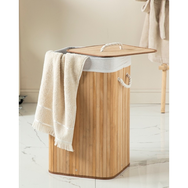 Fancy Foldable Laundry Basket Beige