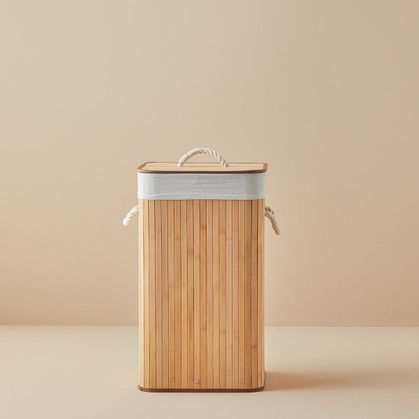 Fancy Foldable Laundry Basket Beige