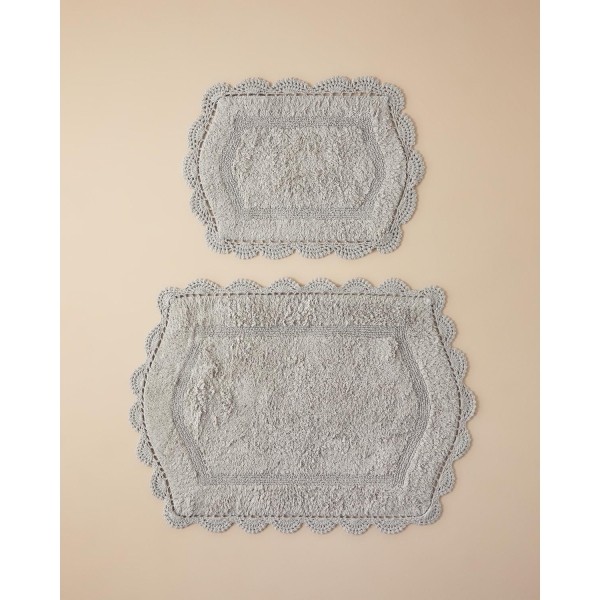 Mia Cotton Bath Mat Set 60x90 + 40x60 cm Gray