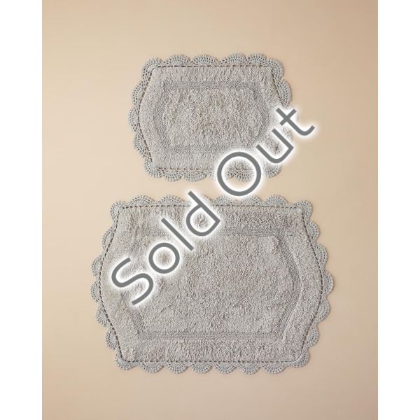 Mia Cotton Bath Mat Set 60x90 + 40x60 cm Gray
