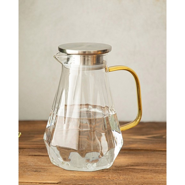 Delight Borosilkat Glass WATER BOTTLE 1500 ml Transparent