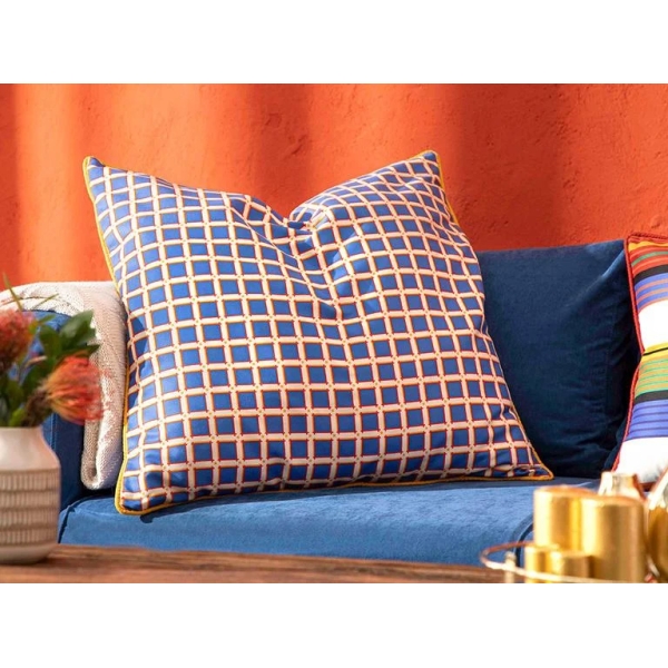 Direct Message Tesselation Printed Large Pillow 70x70 Cm Navy Blue
