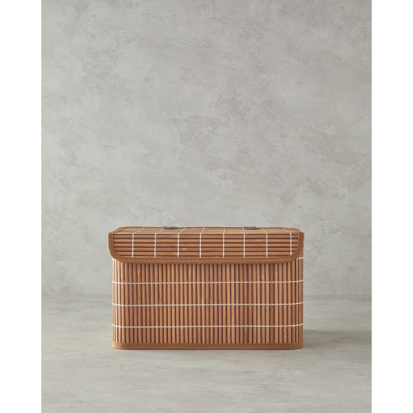 Hardwood Bamboo Storage Box 33x23x20 cm Brown