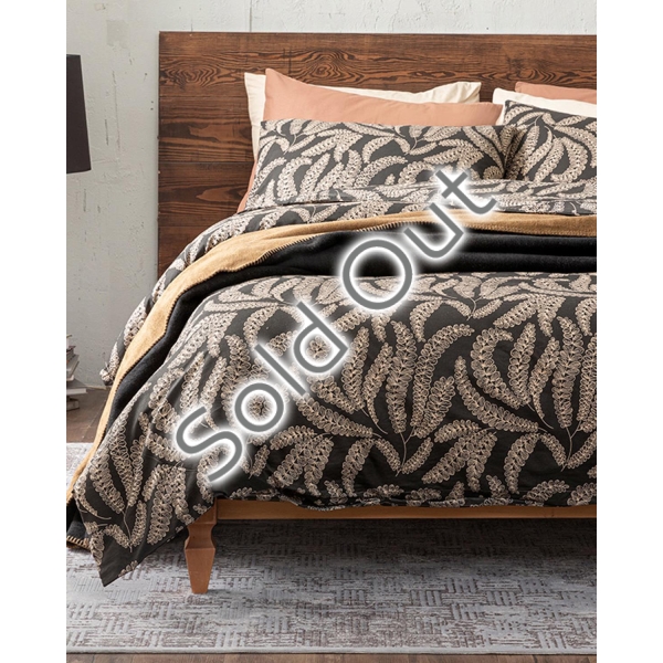 Fern Cotton For One Person Duvet Cover Set 160x220 cm Black