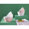 Dainty Gingham Bone Porcelain 2 Pcs Bowl 11 cm Orange