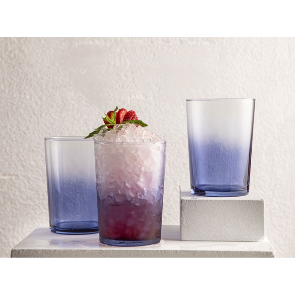 Blanca Glass 3 Set Juice Glass 520 ml Blue