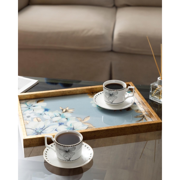 Georgia Glass Decorative Tray 31x46 cm Blue