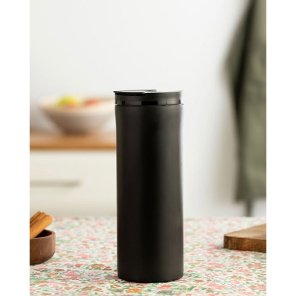 Leonor Stainless Steel Thermos 400 ml Black