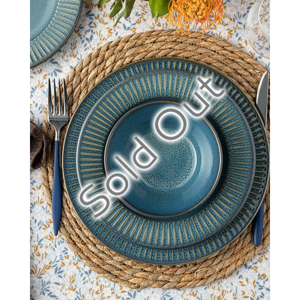 Dentro Silicone 4-Person Dinner Set 27-22-21-14 cm Blue