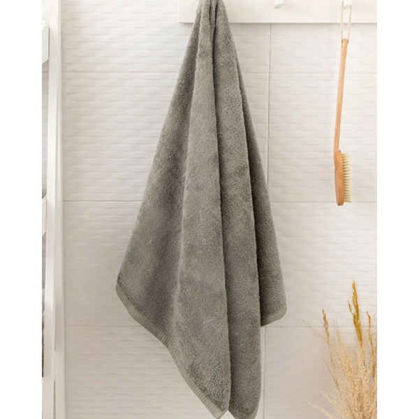 Leafy Bamboo Bath Towel 70x140 cm Dark Gray