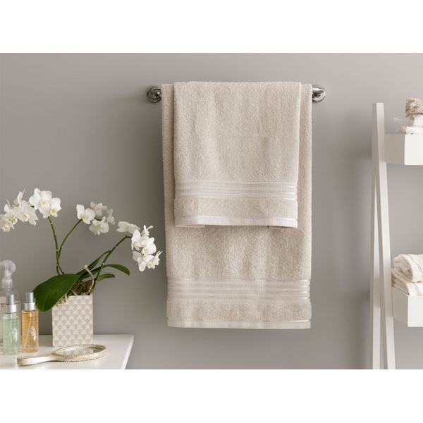Romantic Stripe Filoselle Bath Towel Set 50x85cm + 70x150cm Gray