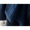 Romantic Stripe Filoselle Bath Towel Set 50x85cm + 70x150cm Light Navy Blue