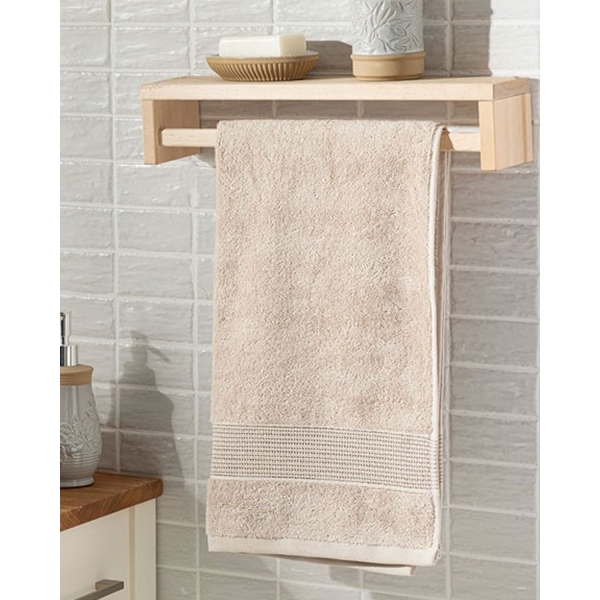 Deluxe Cottony Low Twist Face Towel 50x90 cm Beige