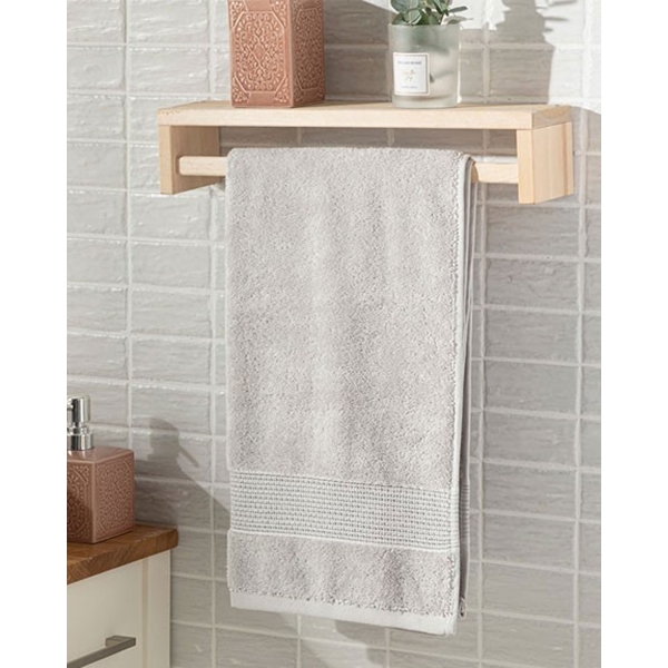 Deluxe Cottony Low Twist Face Towel 50x90 cm Gray