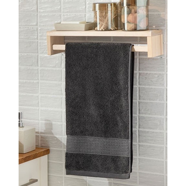 Deluxe Cottony Low Twist Face Towel 50x90 cm Anthracite