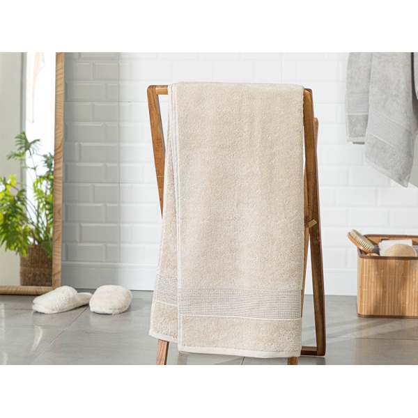 Deluxe Cottony Low Twist Bath Towel 70x140 cm Beige