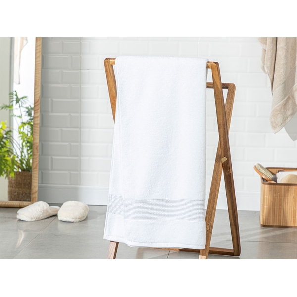 Deluxe Cottony Low Twist Bath Towel 70x140 cm White