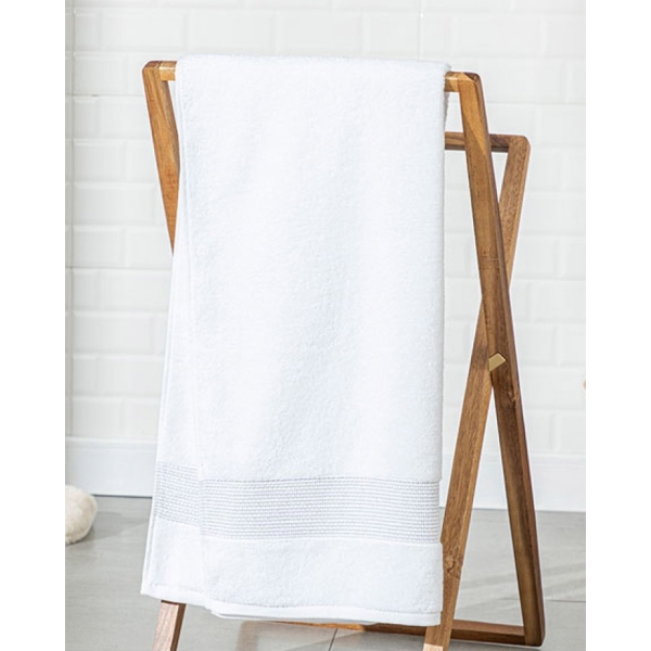 Deluxe Cotton Low Twist Bath Towel 90x150 cm White