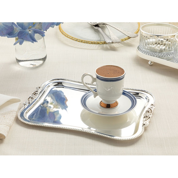 Tyra Silver Plated Tray 24,5x18 cm Silver.