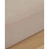 Plain Cotton Super King Fitted Sheet 200x200 cm Light Brown