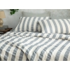 Billowy Seersucker For One Person Duvet Cover Set 160x220 cm Dark Blue