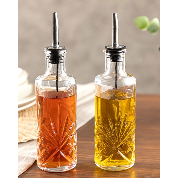 Bony Glass 2-Piece Oil - Vinegar Bottle 18 cm Transparent
