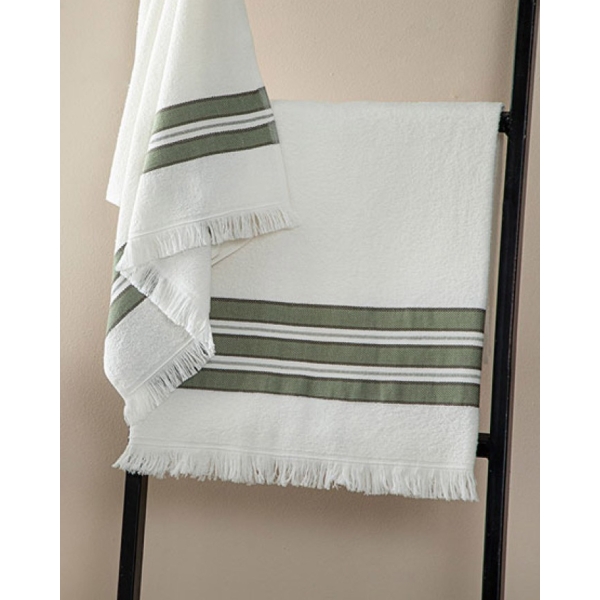 New Retro Cotton Striped Bath Towel..