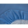 Plain Cotton Queen Size Fitted Sheet 160x200 cm Blue