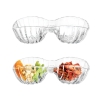 Luly Glass with 2 inserts Appetizers 25 cm Transparent
